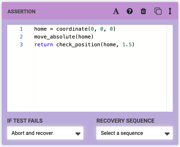 assertion command